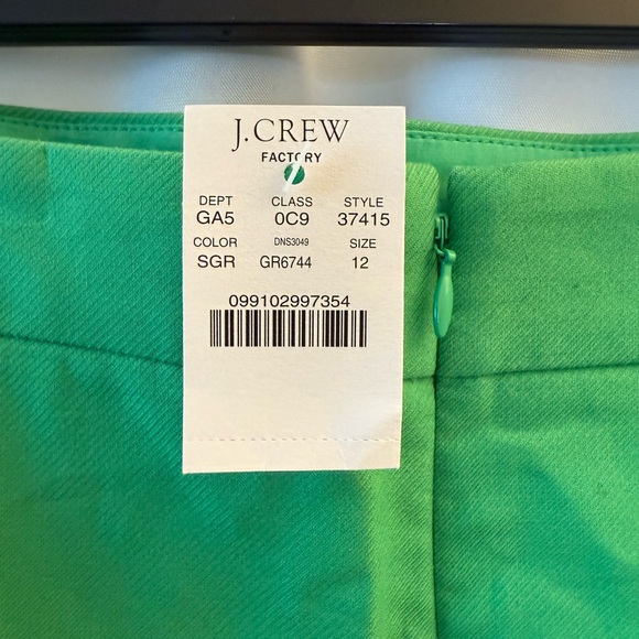 J. Crew Factory Pencil Skirt green size 12 NWT - Picture 5 of 6